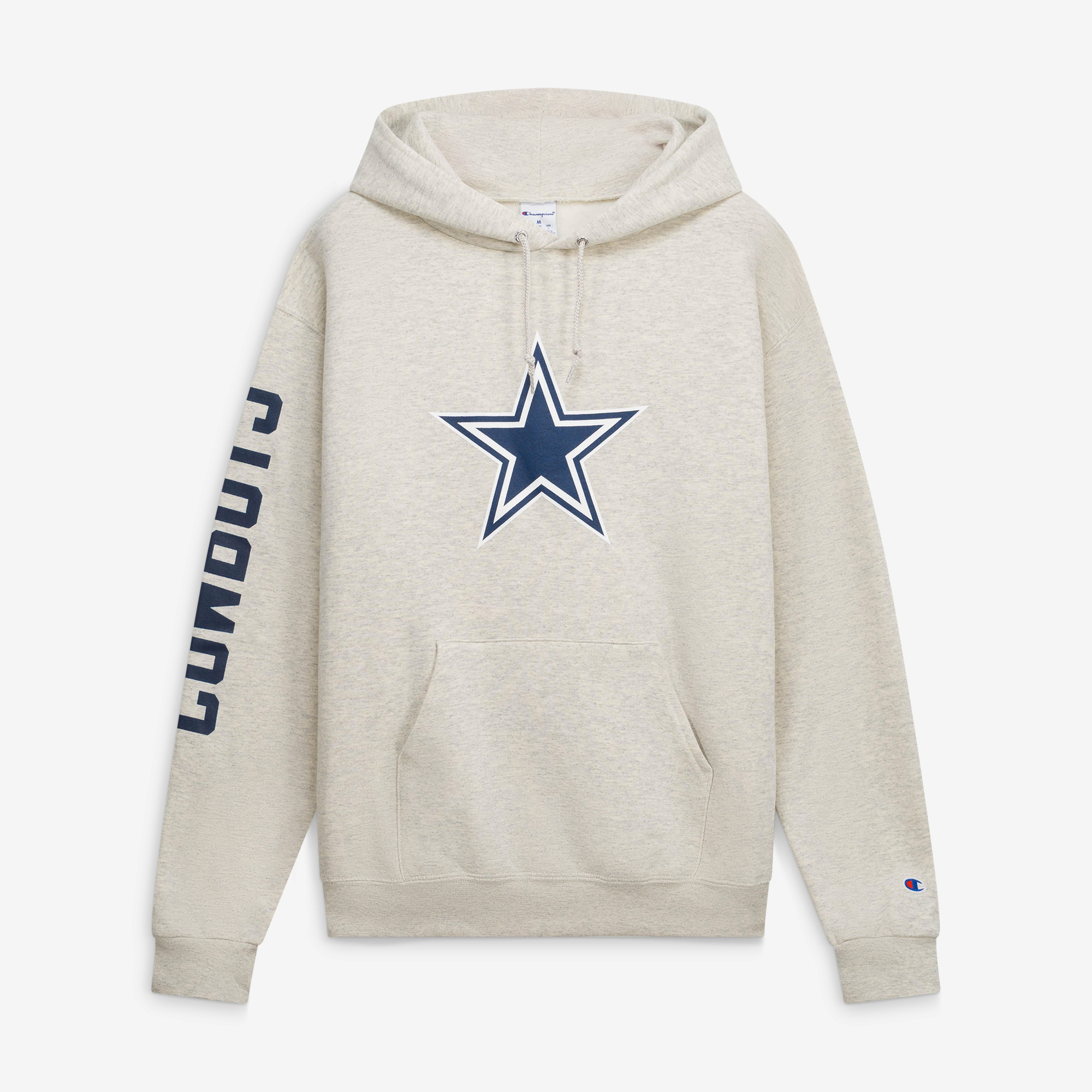 Men's Champion Oatmeal Dallas Cowboys Powerblend Hoodie