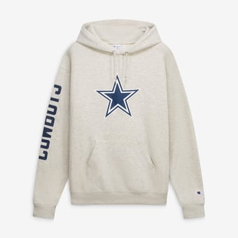 Men's Champion  Oatmeal Dallas Cowboys Powerblend Hoodie