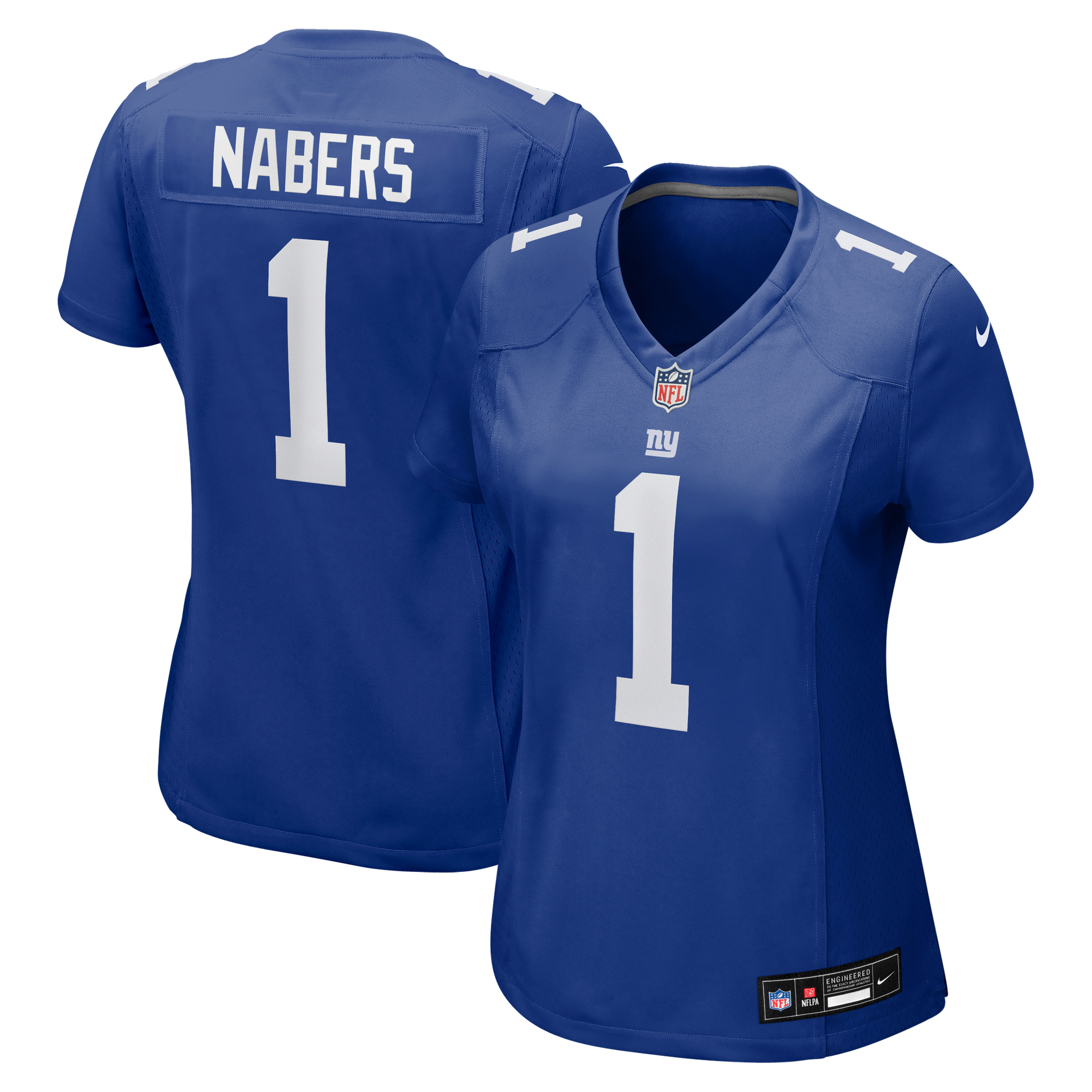 New York Giants Nike Game Home Jersey - Royal - Malik Nabers - Womens