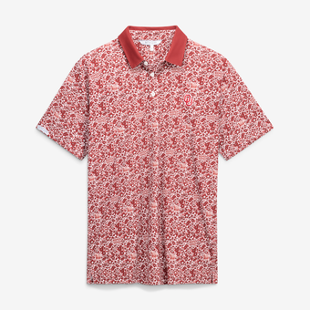 Men's Smith & Quinn Crimson Oklahoma Sooners Poppies Teddy Polo