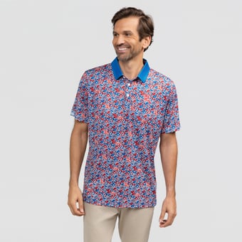 Men's Smith & Quinn Powder Blue Ole Miss Rebels Poppies Teddy Polo