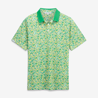Men's Smith & Quinn Green Oregon Ducks Poppies Teddy Polo
