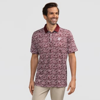 Men's Smith & Quinn Maroon Texas A&M Aggies Poppies Teddy Polo