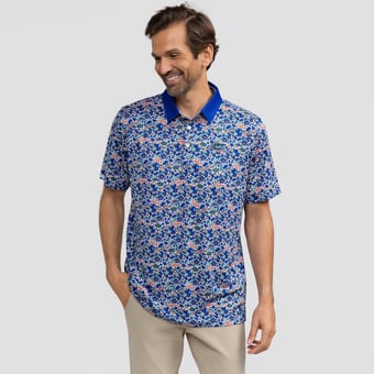 Men's Smith & Quinn Royal Florida Gators Poppies Teddy Polo