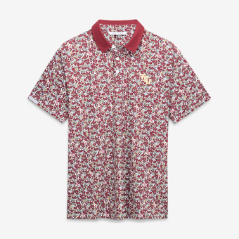 Men's Smith & Quinn Garnet Florida State Seminoles Poppies Teddy Polo
