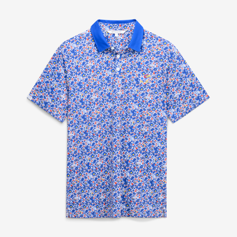 Men's Smith & Quinn Royal Kansas Jayhawks Poppies Teddy Polo