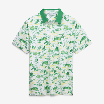 Men's Smith & Quinn White Oregon Ducks Toile Teddy Polo