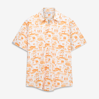 Men's Smith & Quinn White Tennessee Volunteers Toile Boatyard Button-Up Shirt