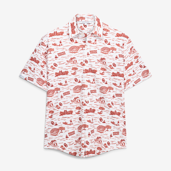 Men's Smith & Quinn White Oklahoma Sooners Toile Boatyard Button-Up Shirt