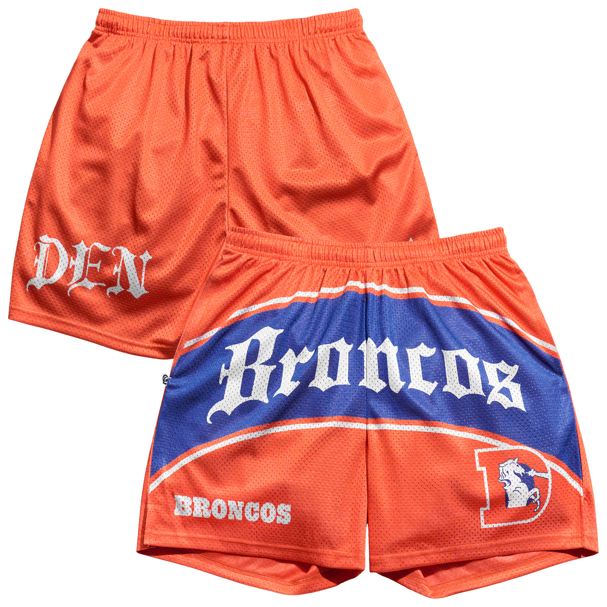Men's Chalk Line Orange/Blue Denver Broncos Victorian Retro Shorts