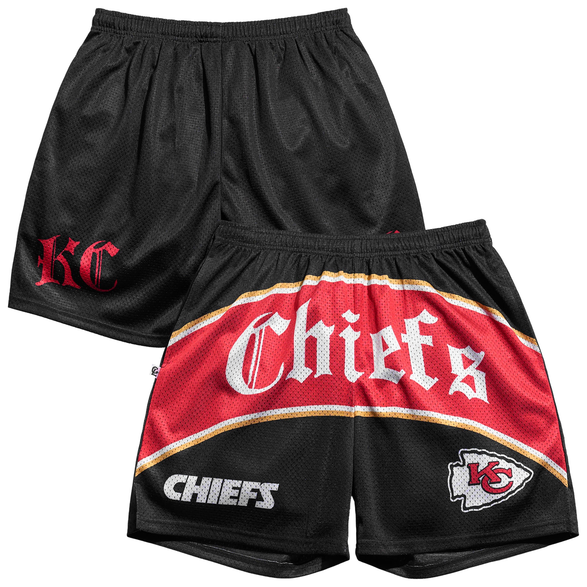 Men's Chalk Line Black Kansas City Chiefs Victorian Retro Shorts