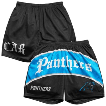 Men's Chalk Line Black Carolina Panthers Victorian Retro Shorts