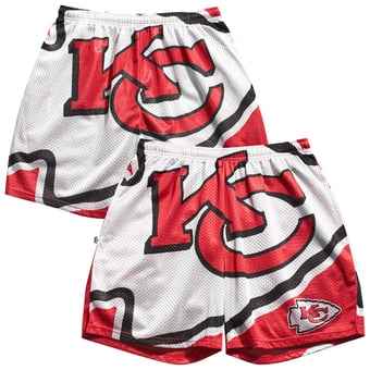 Men's Chalk Line White/Red Kansas City Chiefs Big Logo Retro Shorts