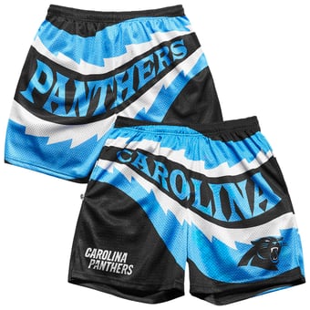 Men's Chalk Line Black Carolina Panthers Saw Blade Retro Shorts