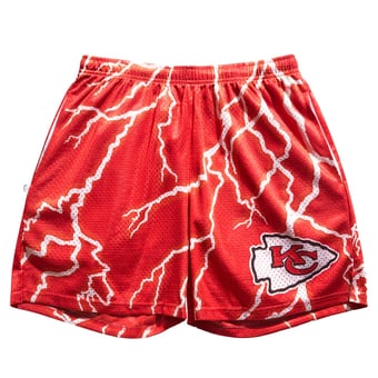 Men's Chalk Line Red Kansas City Chiefs Lightning Retro Shorts