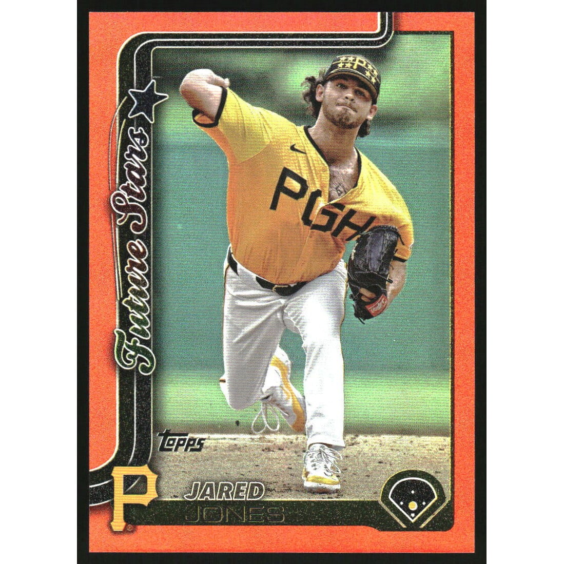 2025 Topps Orange Rainbow Foil #541 Jared Jones. rookie card picture