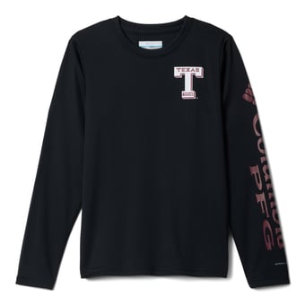 Youth Columbia  Black Texas A&M Aggies Terminal Tackle Long Sleeve T-Shirt