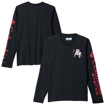 Youth Columbia  Black Georgia Bulldogs Terminal Tackle Long Sleeve T-Shirt