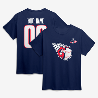 Men's Navy Cleveland Guardians Celebrating America's 250th Personalized Name & Number T-Shirt