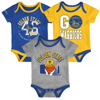 Infant Mitchell & Ness Golden State Warriors Fanbase 3-Pack Bodysuit Set