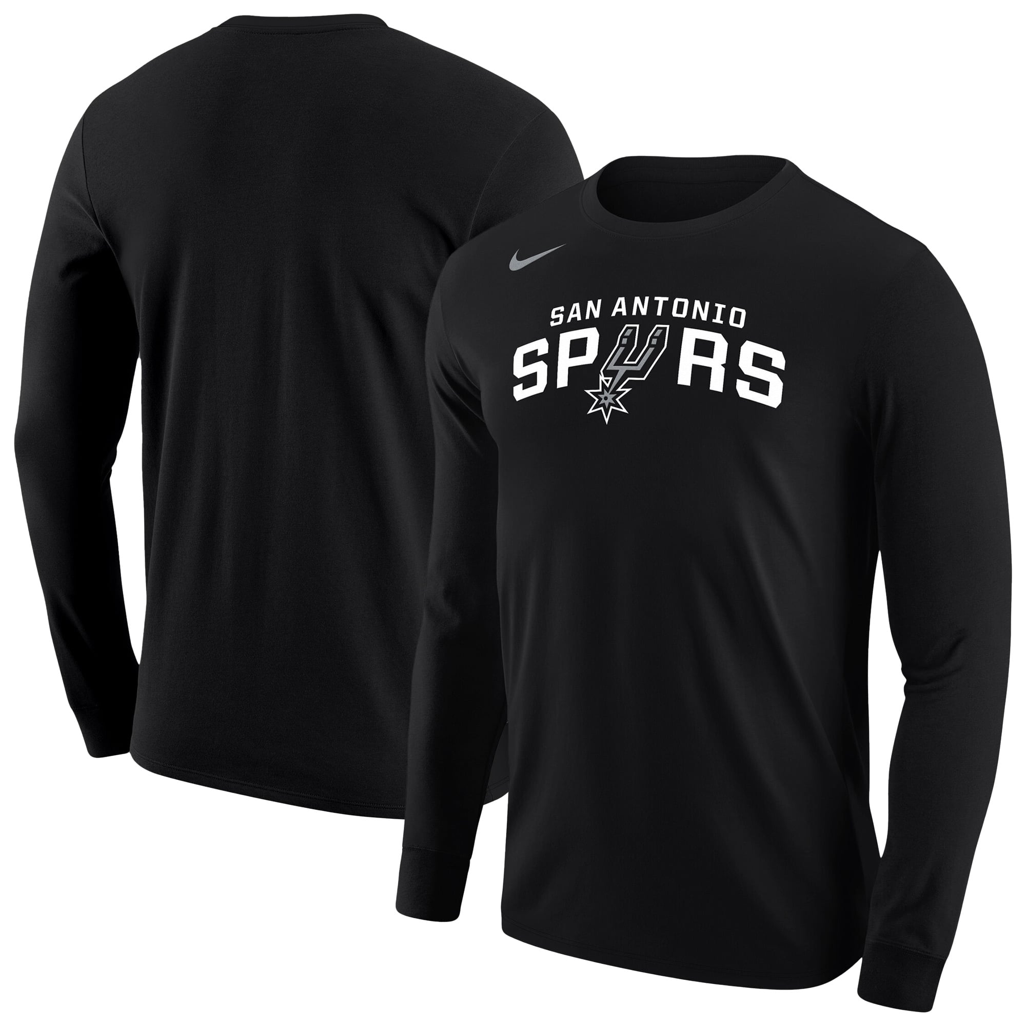 Men's Nike Black San Antonio Spurs Logo Core Long Sleeve T-Shirt