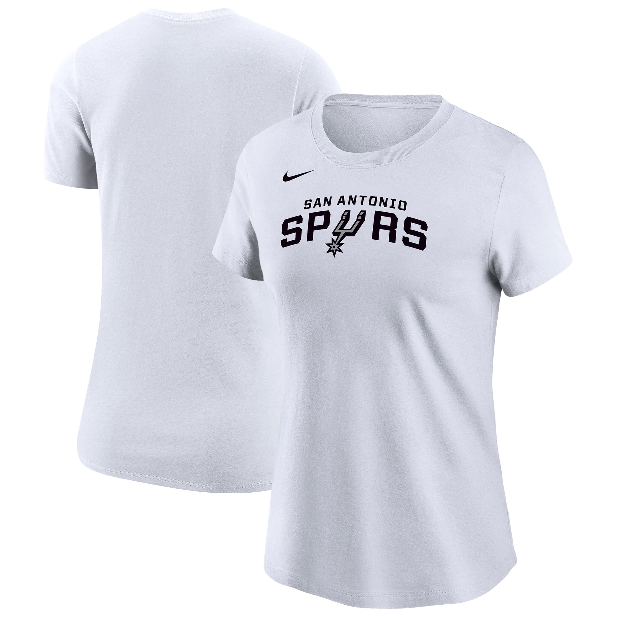 Women's Nike White San Antonio Spurs Wordmark Core T-Shirt