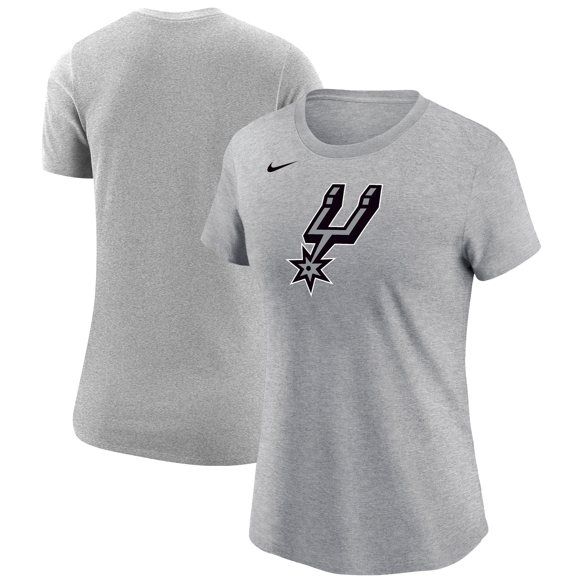 Women's Nike Gray San Antonio Spurs Logo Core T-Shirt