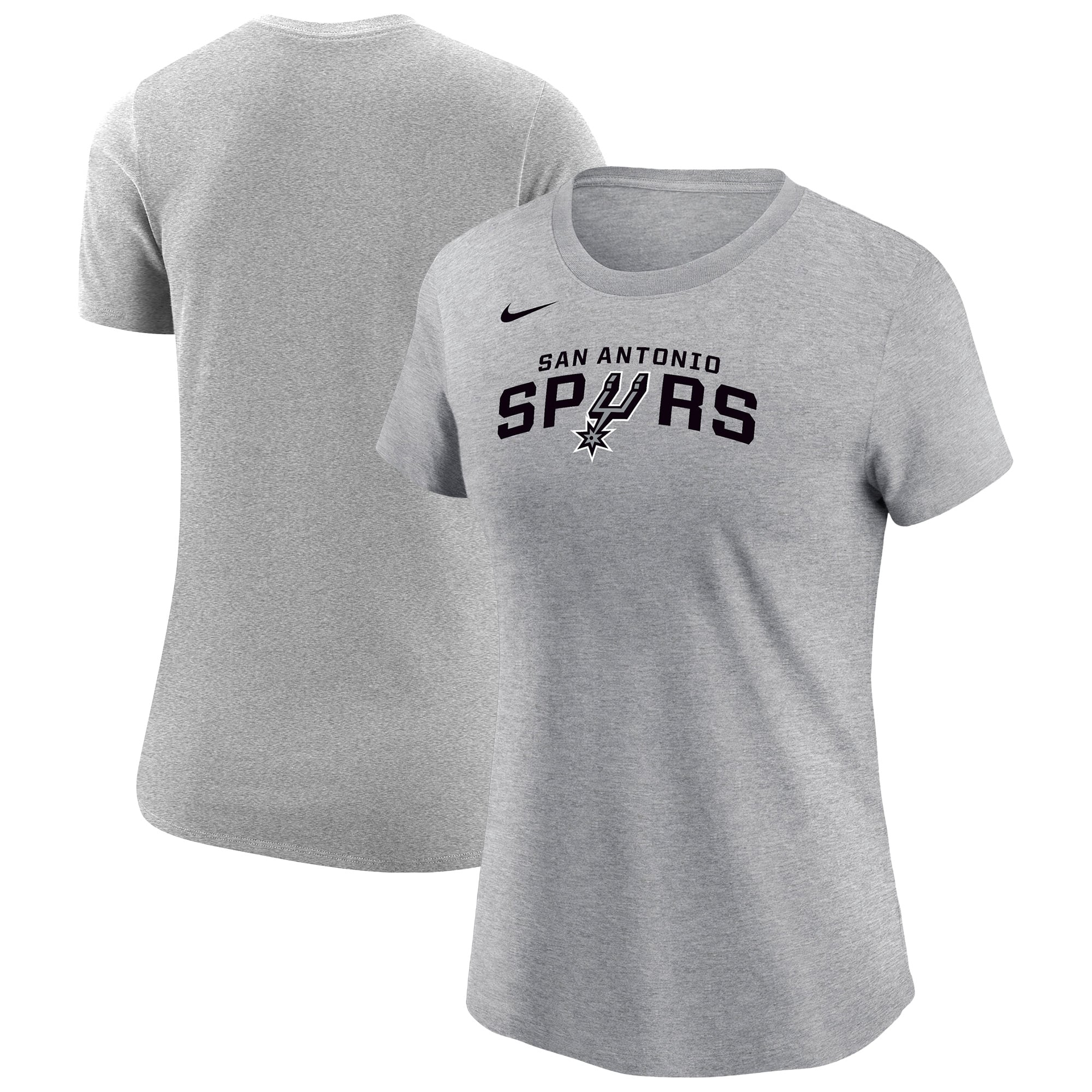 Women's Nike Gray San Antonio Spurs Wordmark Core T-Shirt