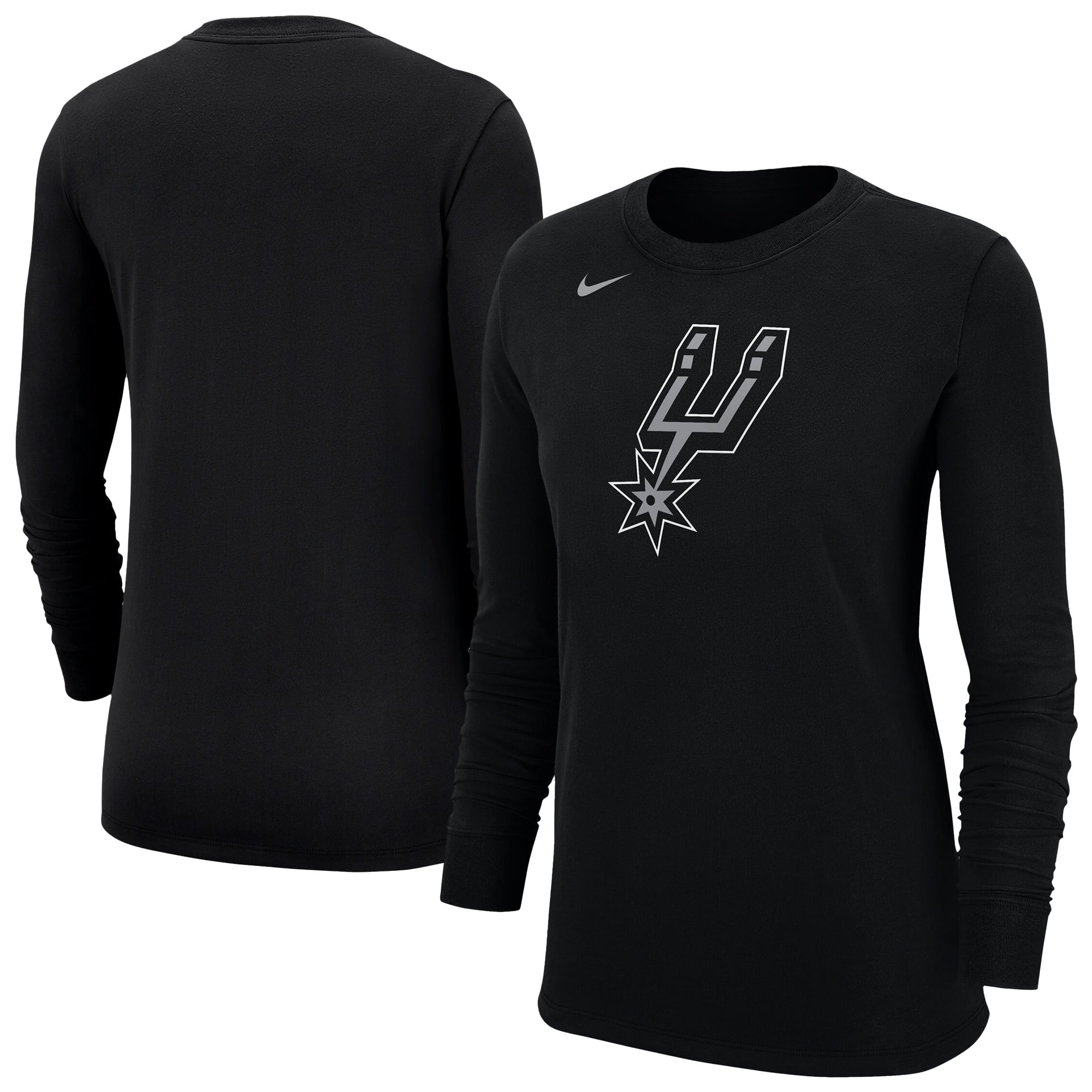 Women's Nike Black San Antonio Spurs Logo Core Long Sleeve T-Shirt