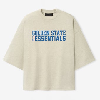 Men's Fear of God Cream Golden State Warriors Merch T-Shirt