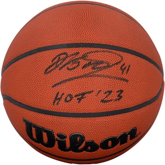 Dirk Nowitzki Dallas Mavericks Autographed Wilson Authentic Series Indoor/Outdoor Basketball with "HOF 23" Inscription in Black Ink