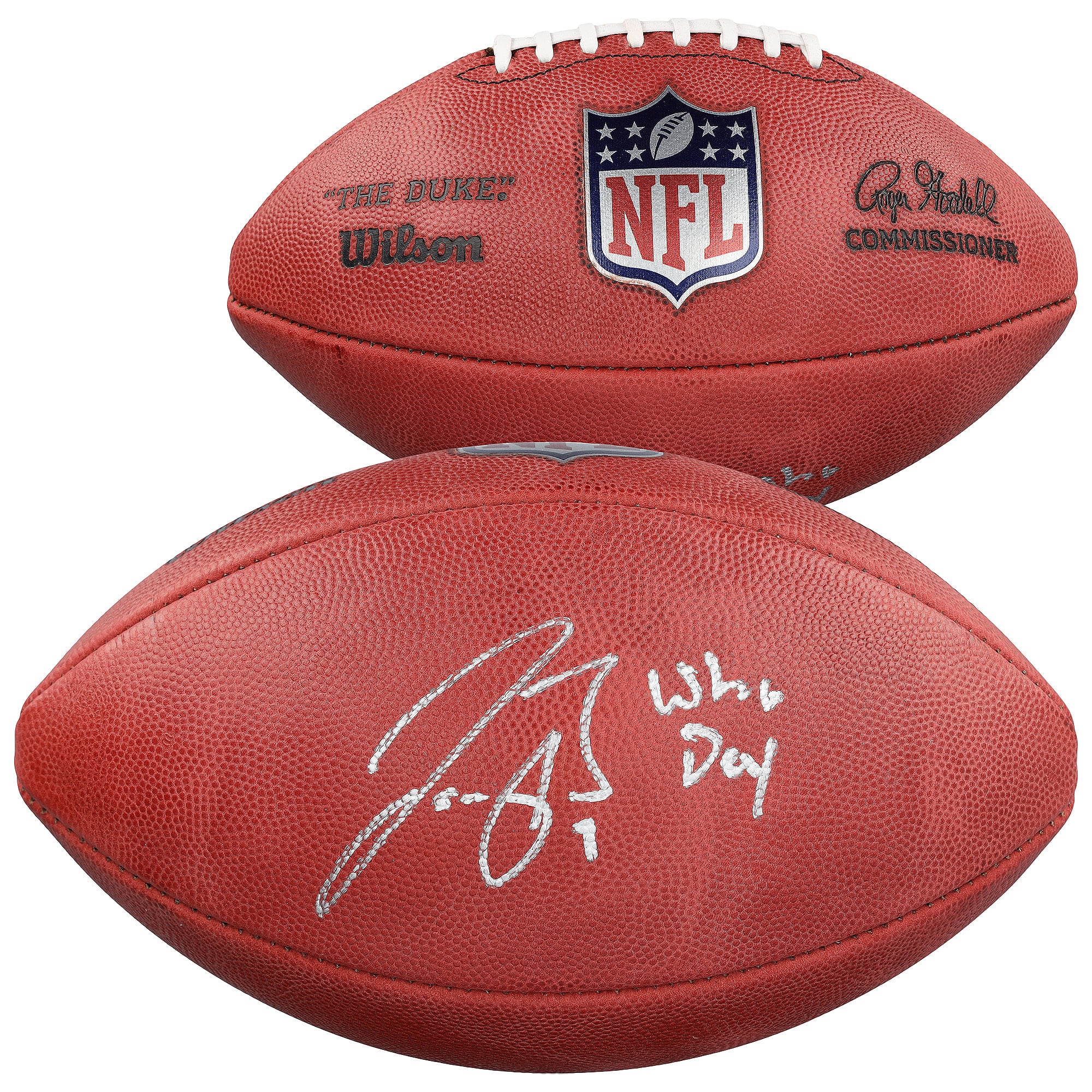 Joe Burrow Cincinnati Bengals Autographed Duke Full Color Football with "Who Dey" Inscription