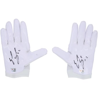 Emeka Egbuka Tampa Bay Buccaneers Autographed Player-Worn adidas Gloves from the 2025-26 NFL Season
