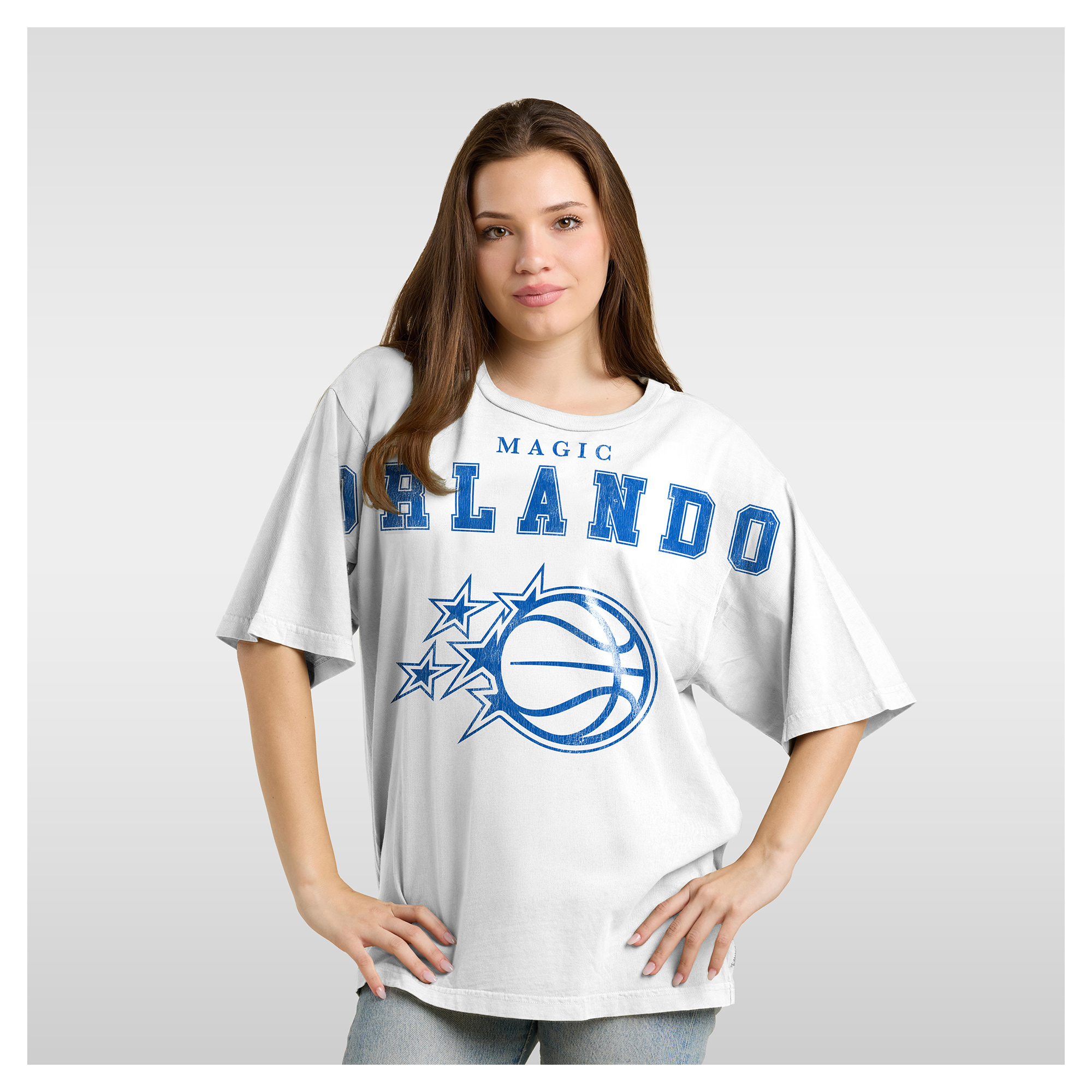Women's Fanatics  White Orlando Magic Spirit Relaxed Jersey T-Shirt