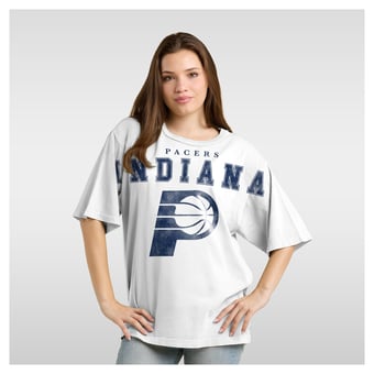 Women's Fanatics  White Indiana Pacers Spirit Relaxed Jersey T-Shirt