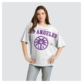 Women's Fanatics  White Los Angeles Sparks Spirit Relaxed Jersey T-Shirt