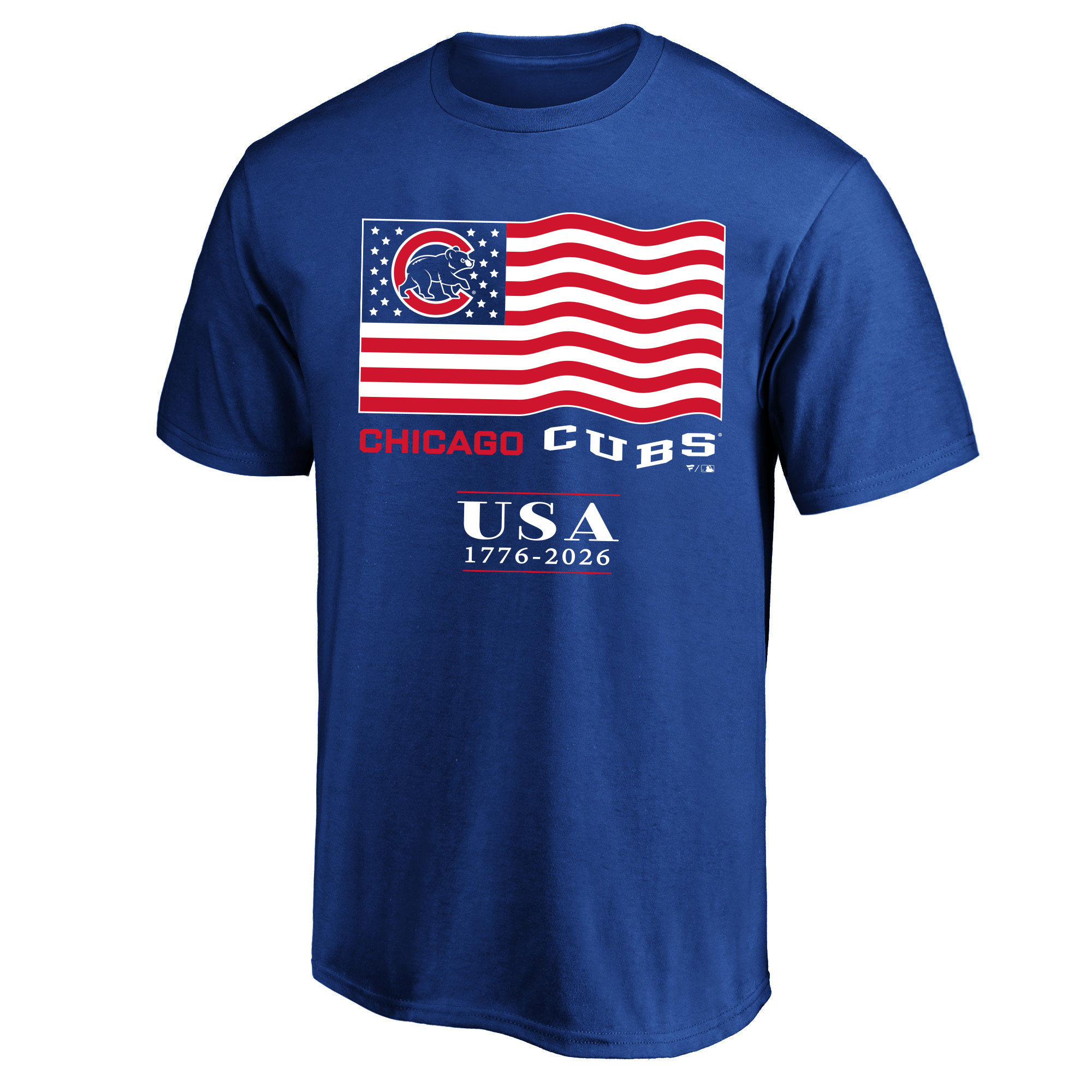 Men’s Fanatics Royal Chicago Cubs USA 1776-2026 Big & Tall T-Shirt Men’s Fanatics Royal Chicago Cubs USA 1776-2026 Big & Tall T-Shirt