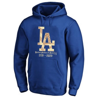 Men's Fanatics Royal Los Angeles Dodgers USA 1776-2026 Big & Tall Hoodie