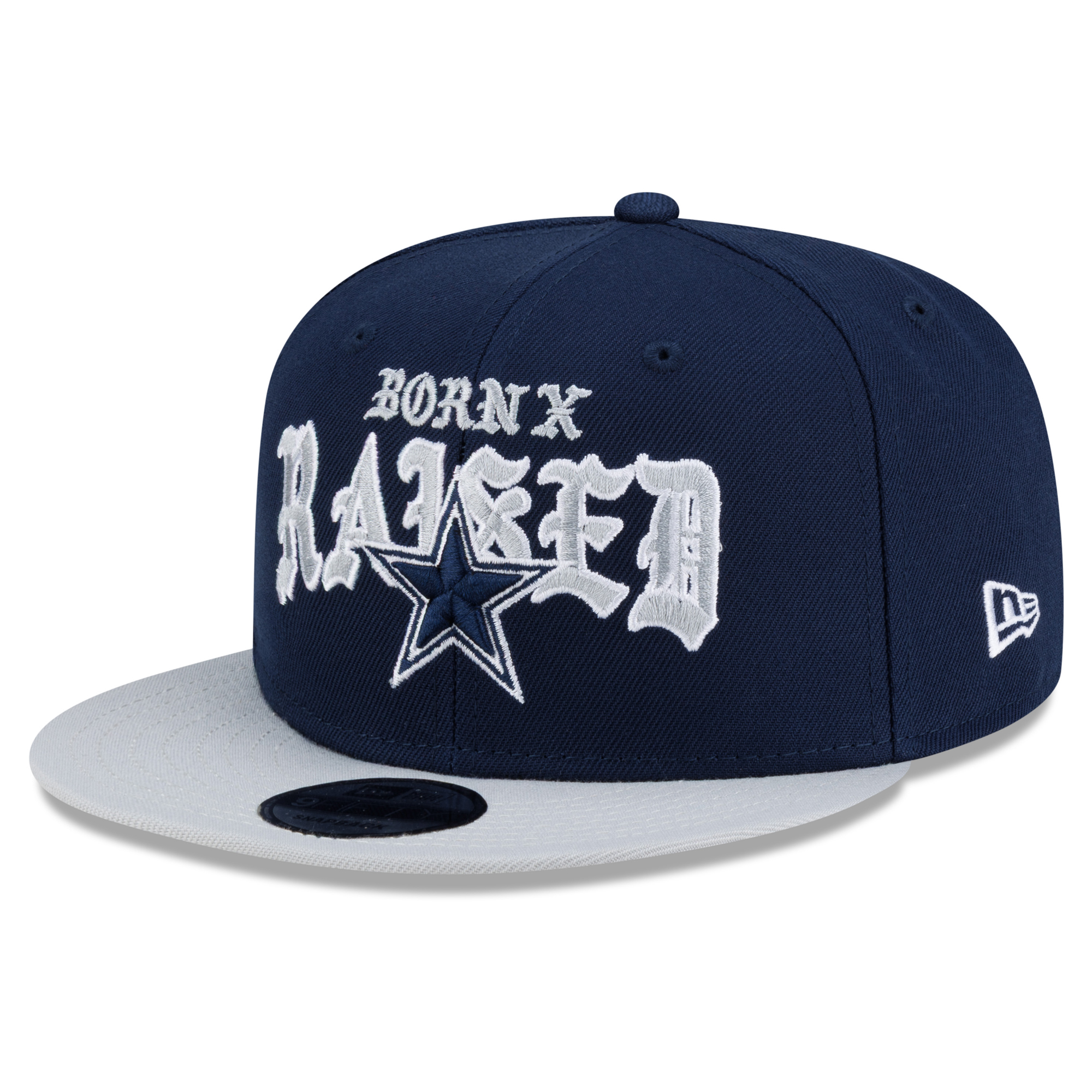 Men's New Era x Born x Raised Navy/Silver Dallas Cowboys 9FIFTY Snapback Hat