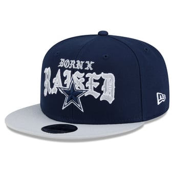 Men's New Era x Born x Raised Navy/Silver Dallas Cowboys 9FIFTY Snapback Hat