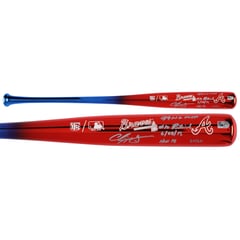 Chipper Jones Atlanta Braves Autographed Big Time Bats Chrome Bat with Multiple Inscriptions - Limited Edition #10/10