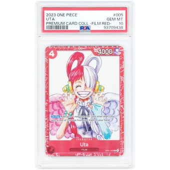 Uta 2023 One Piece Promo Premium Card Collection Film Red Edition #OP01-005 PSA Authenticated 10 Card