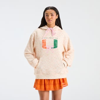LoveShackFancy Women's Orange Miami Hurricanes Nacova Hoodie