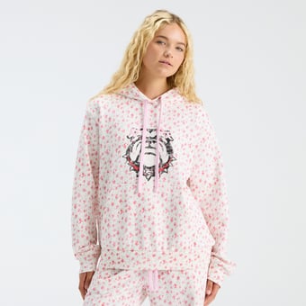LoveShackFancy Women's White Georgia Bulldogs Nacova Hoodie