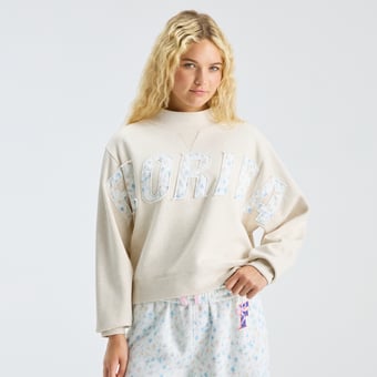 LoveShackFancy Women's Cream Florida Gators Mockneck Sweatshirt