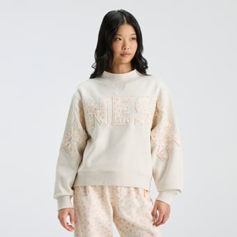 LoveShackFancy Women's Cream Tennessee Volunteers Mockneck Sweatshirt