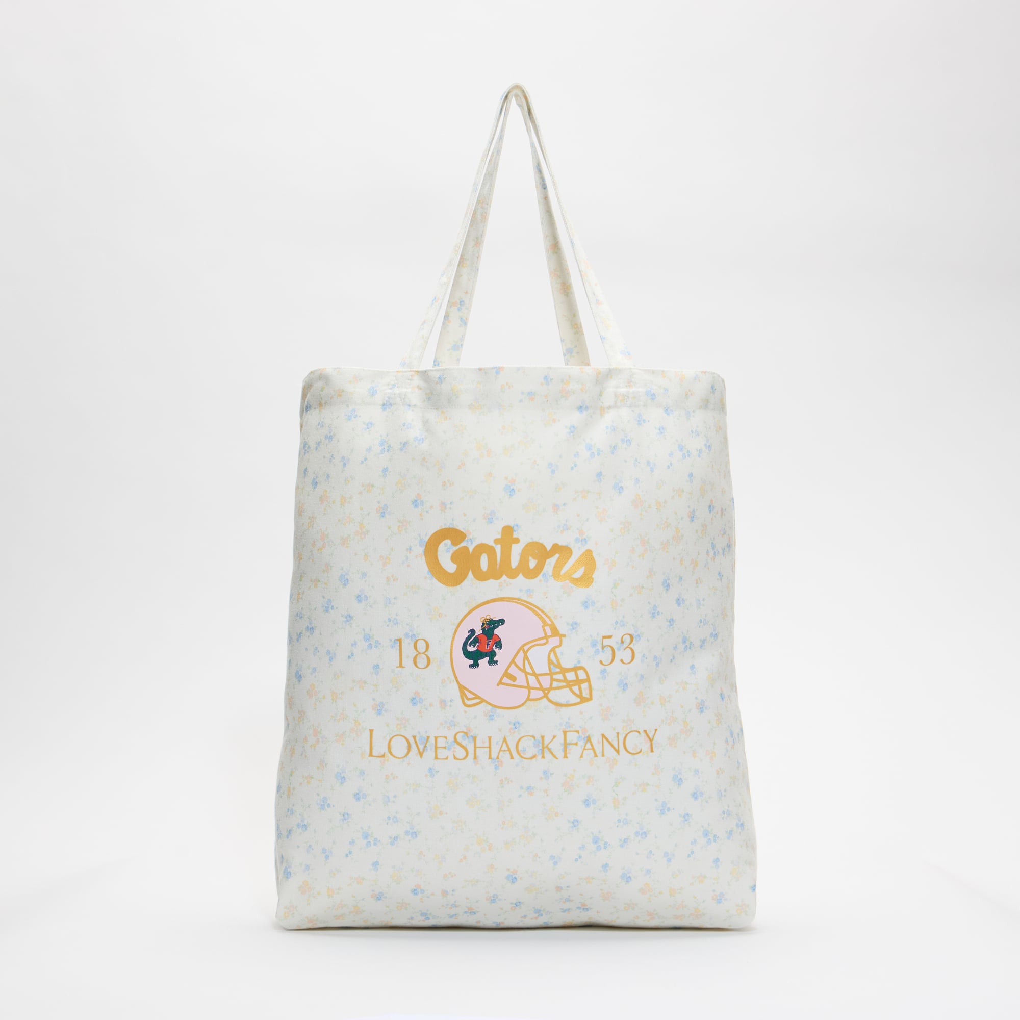 LoveShackFancy Women's White Florida Gators Canvas Tote Bag