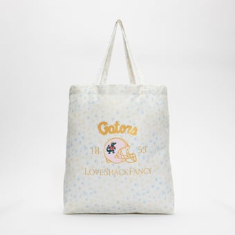 LoveShackFancy Women's White Florida Gators Canvas Tote Bag