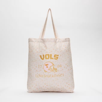 LoveShackFancy Women's White Tennessee Volunteers Canvas Tote Bag