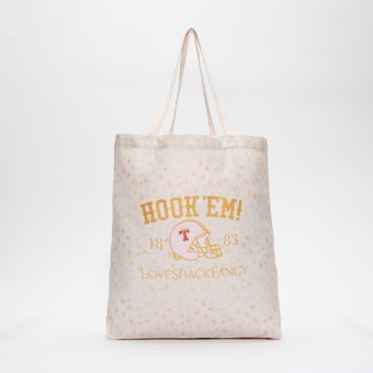 LoveShackFancy Women's White Texas Longhorns Canvas Tote Bag